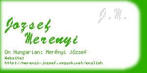 jozsef merenyi business card