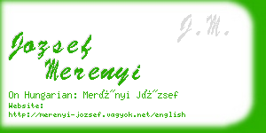 jozsef merenyi business card
